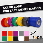 WOD ETC766 Professional Grade General Purpose Red Electrical Tape UL/CSA Listed core. Vinyl Rubber Adhesive Electrical Tape: 1 inch X 66 ft - Use at No More Than 600V & 176F (Pack of 1)
