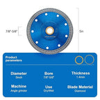 2Pcs/Lot 5" Super Thin Diamond Tile Blade Porcelain Saw Blade for Cutting Porcelain Tile Granite Marbles (5"-2pc/Box)