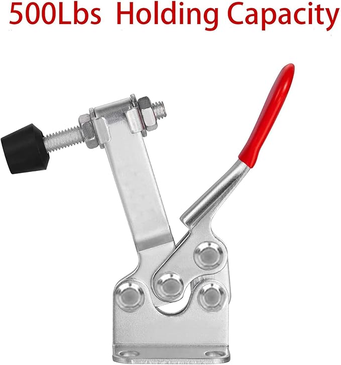 Accessbuy Toggle Clamp Heavy Duty Large Hold Down Clamp 225D 500Lbs Holding Capacity Antislip Horizontal Quick Release Clamp (3Pack)