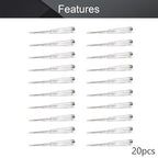 Fielect 20pcs Voltage Tester Voltage Detector Pen Circuit Tester Tool Steel Batch Slotted Test Pencil JRDB-865 AC/DC 100-500V Clear