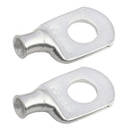 SELTERM 2pcs 8 AWG 3/8" Stud (Wide Pad) Tinned Copper Wire Lugs, Battery Lugs, Ring Terminals, Battery Cable Ends, 8 Gauge Ring Terminal Connectors, UL Marine Grade Battery Terminal Connectors