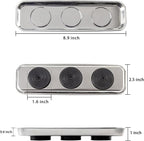 3 Pieces Magnetic Trays Set Stainless Steel Magnet Tool Tray Parts Holder for Screws, Sockets, Bolts, Pins, Mechanic's and Automotive