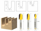 YONICO Round Nose Core Box Router Bit Set 3 Bit 1/4-Inch Shank 14361q