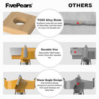 FivePears Forstner Drill Bit 3/8 inch Shank, 1-3/8 inch Cutting Diameter, Carbide Tipped Wood Hole Saw Auger Opener, Hole Opener Hinge Hole Cutter for Woodworking, Plastic, Plywood Products
