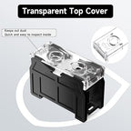 2Pcs DIN Rail Terminal Blocks with Cover, IN60BK 600V 90A 22mm² Electrical Connection Terminals, 4Pcs 14-12 AWG Insulated Fork Spade Wire Connectors & 3.15 Inch DIN Rail Included
