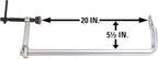 Wilton Heavy-Duty F-Clamp, 20" Opening, 5-1/2" Throat, 2660 Lbs. Clamping Force (Model GSM50)