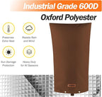 TOHONFOO Backflow Preventer Pipe Insulation Cover (5°F) - Irrigation Sprinkler Valve Insulated Pouch - Water Well Pump Cover - Sturdy 5 Layers for Winter Freeze Protection, 14" W x 26" H, Brown