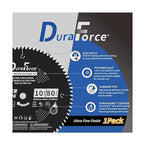 10 Inch 80 Tooth Professional Fine Finish ATB Saw Blade with 5/8 Inch Arbor & DuraGuard Anti-Stick Coating for Miter Saws and Table Saws