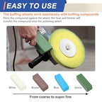 8 Pcs Airway Buffing Wheel Kit 8 Inch Polishing Wheel and Polishing Compound for Angle Grinder 8" in Diameter 5/8" in Arbor Hole Aluminum Metal Buffing Wheels Kit