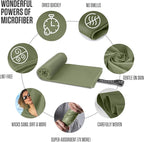 VENTURE 4TH - 4pcs Quick Dry Towels. Microfiber Travel Towels Ideal for Camping, Hiking, Backpacking, Gym. Lightweight & Fast Drying Travel Towels for Body. Compact & Easy to Pack - 4 Pack Extra Large