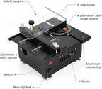 Mini Multi Functional Table Saw, mini Table Saws for Crafts, Portable Mini Desktop Electric Saw for Wood Cutting, Height & Angle Adjustable with More Accessories, for Wood, Plastic Acrylic Cutting