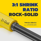 haisstronica 360PCS Heat Shrink Tubing,3:1 Ratio Adhesive Lined Marine Heat Shrink Tube Kit 8 Sizes(3/32"-5/8") Yellow