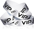 Teling 500 Pack VIP Plastic Wristbands Bracelets Party for Events VIP Custom Wristbands Plastic Bracelets Tear proof Waterproof Wrist Bands Arm Bands for Events Concerts
