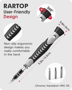 Screwdriver Set – Precision Screwdriver Bit Sets 130 in 1, Mini Hex Phillips Torx Slotted Screwdriver Bit Set with Tool Box, Ideal for Electronics, Laptop, iPhone, Jewelers and More(130-IN-Red)
