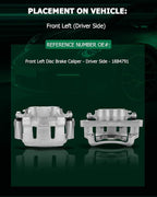 SCITOO Front Left Brake Caliper With Bracket 18B4791 Compatible For Ford For Excursion 2000-2005 For Ford For F-250 Super Duty 1999-2004 For Ford For F-350 Super Duty 1999-2004