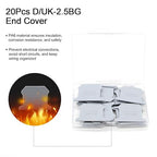 20Pcs D/UK-2.5BG End Cover for DIN Rail Mounted Terminal Block, PA6 Rail Mounted Terminal Block End Cover