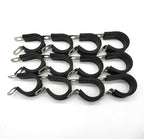 1/2" Cable Clamp Stainless Steel Rubber Cushioned Insulated Metal Clamp, Tube Holder for Tube, Pipe or Wire Cord Installation (12 Pack)