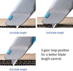 Nova Squeeze Trigger Utility Knife and Heavy Duty Box Cutter, Self Retractable Safety Knife, Ergonomic Aluminum Body, Safety-Lock Design, Durable and Safe