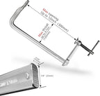 2-Pack 12-Inch Heavy-Duty F-Clamps for Welding, Woodworking & Metalworking – 1320 lbs Load Capacity, 4-3/4 Inch Throat Depth, All-Steel Construction