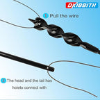 Flexible Installer Drill Bit for Pulling Wires Through Walls Ceilings and Sidewalks,54-Inch Long, 9/16-Inch Auger with a Fish Eye Hole and Screw Point, 3/16" 3-Flat Anti-Slip Shank