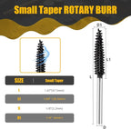 CAELUM 1 Pcs Small Taper Rotary Burr Kit, 1/8" Shaft, Very Coarse - Woodworking Attachment for Dremel, Foredom, DeWalt, Milwaukee Tools, Carving Burrs for Carving Engraving in Wood, Rubber, Plastic