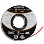 1/8'' Heat Shrink Tubing, 50 Ft 3:1 Waterproof Heat Shrink Tubing Roll, Marine Grade Adhesive Lined Heat Shrink Tube for Wire Insulation,UL Listed and RoHS Compliant Red