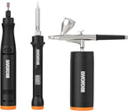 Crafting Tool Combo Kit - Rotary Tool, Airbrush Gun, Wood and Metal Crafter for Sanding, Carving, Painting, 20V Power Share Battery & 57-Piece Accessories Included