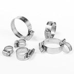 Hose Clamp, 20 Pack Stainless Steel Adjustable 6-12mm Size Range Worm Gear Fuel Line Clamp for Plumbing, Automotive And Mechanical Application