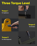 HOTO Electric Screwdriver Kit, 25-Piece Upgraded Bit Set, 3.6V Cordless Screwdriver Rechargeable, Magnetic Case Lid, 3 Torque Settings, 1500mAh Battery, LED Light for Furniture/Electrical Repairs