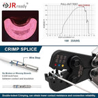JRready ST6488-12-100 M81824/1 Series Waterproof Heat-Shrinkable Splice Kit 100Sets Butt Crimp Splices16-12AWG with PVDF Tubes Butt Splice Connectors with ACT-232 Crimp Tool G411 Go-No Go Gauge