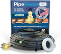 Radiant Solutions Company Intelligent Heat Tape for Water Pipe Freeze Protection - with GlowCap™, Built-in Thermostat, Tape Included, 10-yr Warranty, Heavy-Duty, Self-Regulating, 120V (60 Ft)