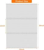 TORACK 3Pcs Metal Pegboard Panels(12x24 inch) for Wall Garage Utility Tools Storage Pegboard for Workbench, Modular Peg Board Tool Organizer Boards(Pack of 3, Grey)