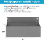 Magnetic Aerosol Spray Can Holder, Magnet Toolbox Bottle Holder, Tool Box Storage Rack for Garage and Home, Craft Workspace, Mechanic Paint Bottle Can Organizer, Silver, 3"x8.3"