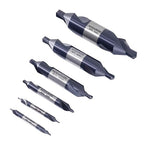 Accusize Industrial Tools (#1-#5), SAE 3.15mm-12.5mm, 6 Pc ANSI M35 (H.S.S. +5% Cobalt) TiAlN Coated Center Drill Bit Set, Metric Sizes, 3500-6002