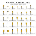 CSOOM 70PCS Router Bits Set - 1/4” Shank, Carbide Tipped Router Bits for Professional Woodworking, Includes Multiple Shapes , Yellow,for Professional and Beginners Carpenter