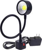 Led Magnetic Work Light 300mm Flexible Gooseneck lamp 500 Lumens 120 Volt for Sewing Machine Lathe Milling Drill Press Industrial Lighting