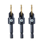 toolant 3pack#6 Silence Countersink Drill Bits Set for US Wood Screw, High-Speed Steel Counter Sink Drill Bit in One Step
