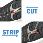 iCrimp Open Barrel Terminal& Weather Pack Terminal Crimper for AWG 24-14 with Built-in Wire Stripper&Cutter