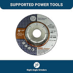 Benchmark Abrasives Grinder Cut Off Wheels 4 1/2 Inch for Pipeline Cutting - Thin Type 1 Angle Grinder Cutting Disc for Metal, Steel - with 7/8" Arbor Hole, Grinder Cutting Wheel - 25 Pack