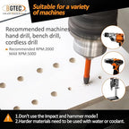 Carbide Tip Drill Bit-BGTEC Wood Drill Bits, 10pcs Round Shank 3/16"*2+1/4"*4+5/16"*2+3/8"+1/2" Cross Hard Alloy Drill Bits for Wood Plastic Masonry Brick