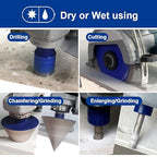 SHDIATOOL Diamond Tile Drill Bits Kit 11pcs, Porcelain Hole Saw Sets, Core Bits Cutter for Drilling Ceramic Marble Granite (6/8/10/25/35/50/65/10MM/2''/SDS/4.5")