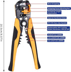 WMT Ferrule Crimping Tool Kit, Crimper Tool and Wire Stripper Kit with 1200PCS Wire Ends Terminals,Built-In Adjustable Ratchet for Electrical Wire Connectors AWG 23-10