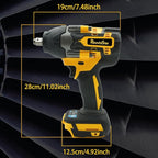 20V MAX Cordless Impact Wrench, 1/2" Brushless Motor High Torque Impact Gun, Variable Speed, Compatible with Ma kita Battery (Tool Only, No Battery and Charger Included)