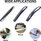 2 x 42 Silicon Carbide Sanding Belts, 15 Pack 2 x 42 Knife Sharpening Sanding Belt, 5 Pcs Each of 600, 800, 1000 Grits Sander Belt for Metal Wood(15 Pack）