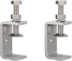 2 Pack 304 Stainless Steel C Clamps with 55mm/2.17" Stable Wide Jaw Opening Tiger Clamp for Woodworking Welding Construction Household Mount