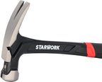 20 oz Hammer with Comfort Grip, Nailing Hammer Steel Head Steel Handle, AntiVibe, Rip Claw