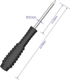 5PCS Mini Phillips Screwdriver, 4mm Cross Head with Black Non-slip Handle for Small Appliances, 4.53"(115mm) Total Length, Magnetic