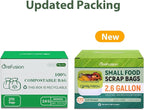 Compostable Trash Bags, Small 2.6 Gallon, 270 Count, 0.72 Mils Thick, Eco Friendly, ASTM D6400 & BPI Certified, Composts Food Scraps, No Leaks