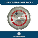 Benchmark Abrasives TCT 7 1/4 Inch Circular Saw Blade, Tungsten Carbide Tipped Non Ferrous Metal Cutting Saw Blades for Cutting Plastic, Fiberglass, PVC, Aluminum Cutting Blade - ‎(7-1/4" 60 Teeth)