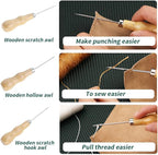 WONVOC Book Binding Kit, Book Making Kit, Bone Folder Tool for Paper Crafting, Awl Tool Bookbinding,Waxed Thread, Bookbinding Needles for DIY Bookbinding Crafts